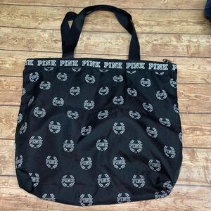 PINK Victoria Secret Large Black Tote Bag